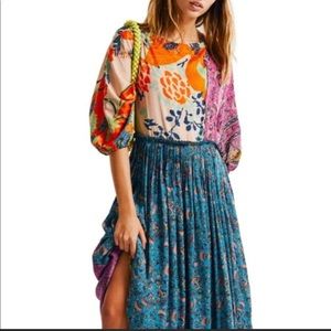 Free People What You Want Maxi Dress Boho Floral